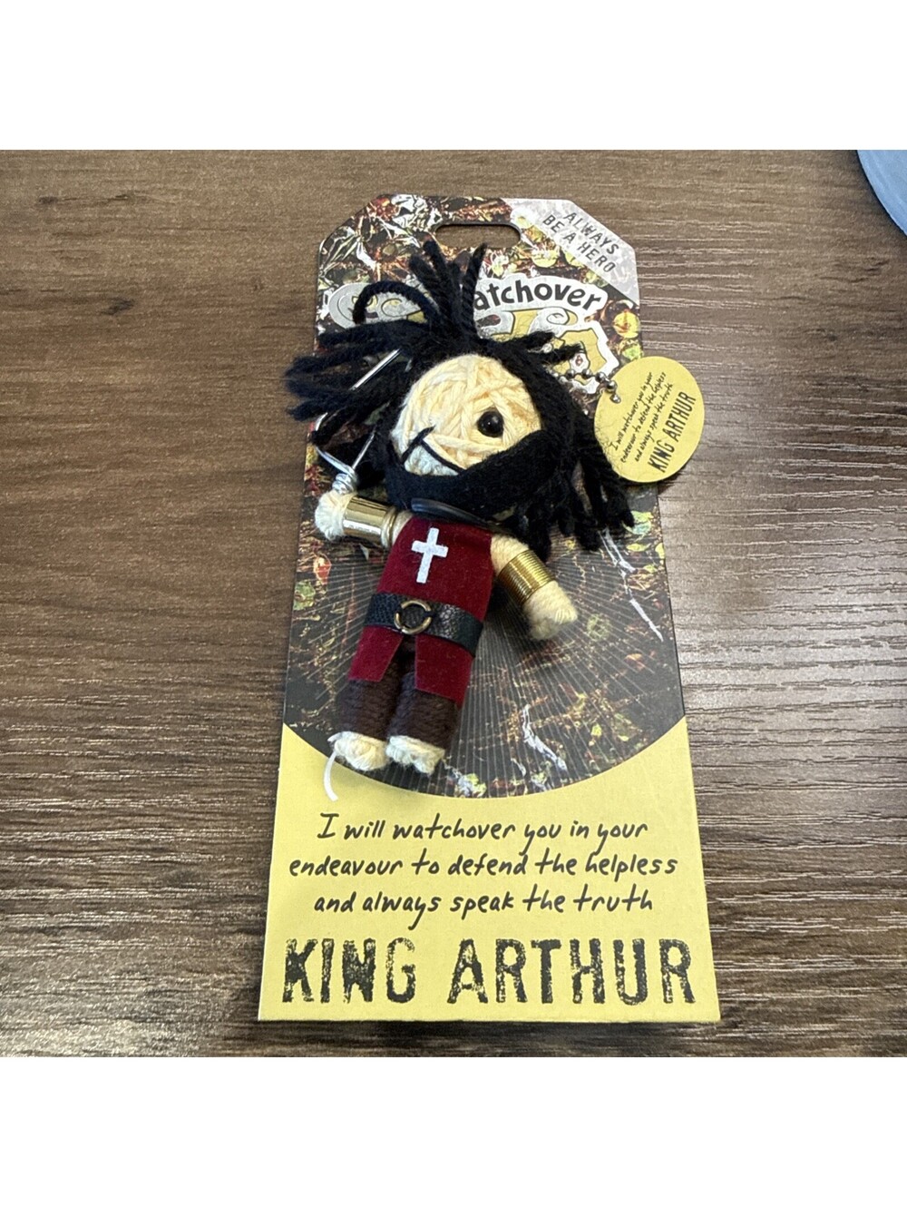 Voodoo Watch over Doll Keychain “King Arthur”